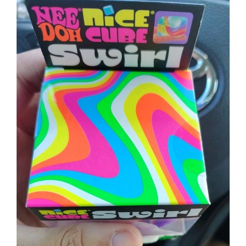 Nee Doh Nice Cube Swirl purple pink NEW IN BOX new in box ships fast today - Picture 3 of 5